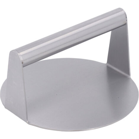 Presse à viande sans fumée antiadhésive en acier inoxydable, pratique pour hamburgers, idéale cuisine et grill extérieur, format rond 14CM. (1/5)