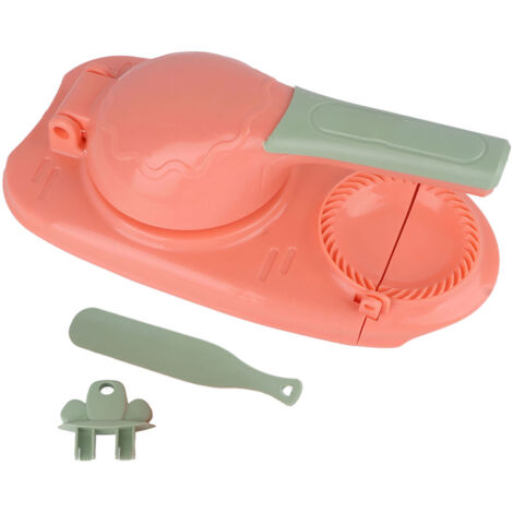 Moule à Dumplings 2 en 1 - Presse Manuelle Efficace pour Raviolis Rose - Outil de Cuisine Pratique (1/5)