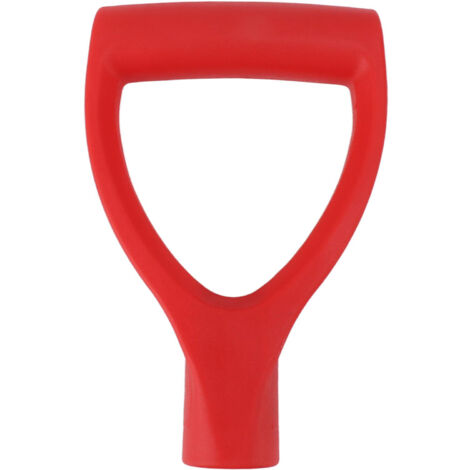 Manche de Pelle en Plastique Rouge à Montage Rapide, Type D 32mm pour Déneigement et Jardinage (1/5)