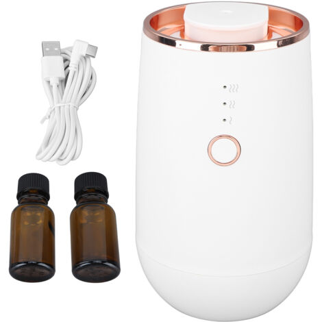 Diffuseur d'huiles essentielles USB portable 5V 2000mAh, parfum d'ambiance voiture, antidérapant blanc pour bureau chambre (1/5)