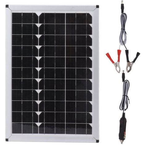 Panneau solaire monocristallin 100W 18V portable pour voiture, ordinateur portable et lampes - Dimensions 40x27 cm (1/5)