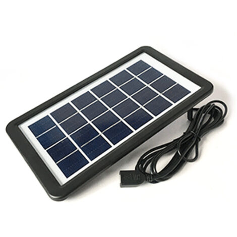 Panneau solaire portable 6V 3.8W polycristallin, chargeur solaire haute efficacité pour téléphone et appareils USB. (1/5)