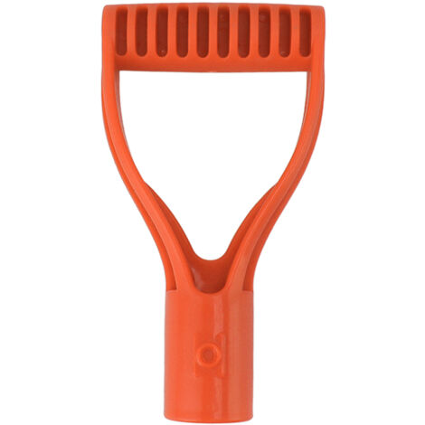 Manche de Pelle Plastique Orange 32mm Diamètre Intérieur - Poignée Ergonomique pour Déneigement, Jardinage et Ratissage (1/5)