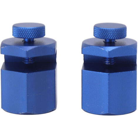 2PCS Boutons de Jauge d'Escalier en Alliage d'Aluminium pour Équerre de Charpente, Outil de Traçage de Limon Bleu (1/5)