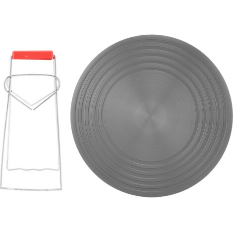 Plaque diffuseuse de chaleur en alliage d'aluminium 24 cm, antidérapante avec plateau relevable pour cuisinière à gaz (1/5)