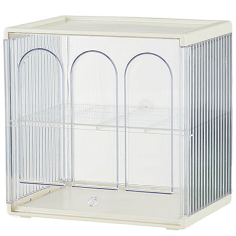 Organisateur de Rangement pour Tasses Transparent - Support de Bureau pour Tasses à Café et Verres, Boîte de Rangement en Plastique Blanc Laiteux (1/5)