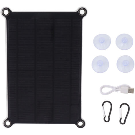 Panneau Solaire 10W USB Monocristallin Portable pour Camping et Randonnée