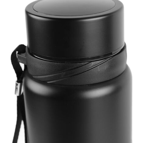 Gourde Isotherme en Acier Inoxydable 1000ml avec Affichage Intelligent de Température, Idéale pour Sport, Voyage et Bureau, Couleur Noire (1/5)