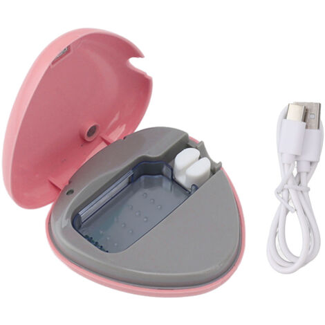Stérilisateur de Brosse à Dents Portable Rechargeable - Support Nettoyeur pour Voyage et Maison - Coffret Rose (1/5)