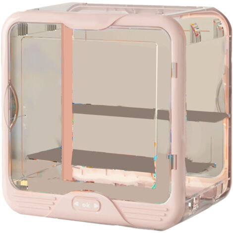 Boîte de Rangement Transparente Empilable pour Figurines - Écrin de Protection Antipoussière en Acrylique Rose pour Maison (1/5)