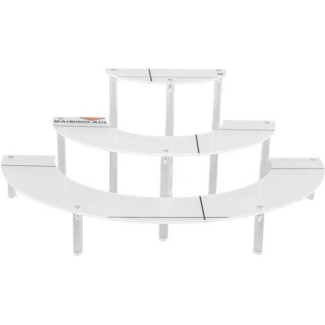 Support à étagère acrylique transparent 3 niveaux détachable pour présentation de desserts, nourriture ou produits - Bureau, restaurant, magasin, maison (1/5)