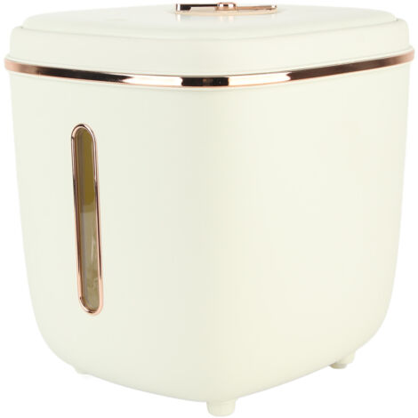 Récipient de Riz Hermétique avec Doseur, Grande Capacité 11kg, Boîte de Stockage pour Cuisine, Blanc (1/5)
