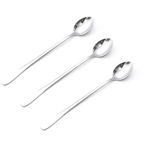 Cuillères de Service Longues en Acier Inoxydable, Pointues, pour Café, Thé et Desserts, Lot de 3 (1/5)