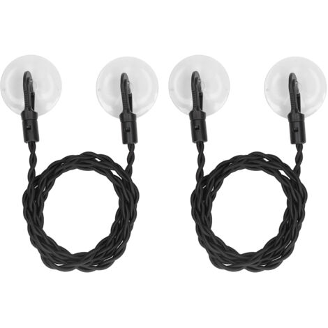 2Pcs Corde à Linge de Voyage Rétractable avec Ventouses, Accessoire de Camping Portable sans Perçage (1/5)