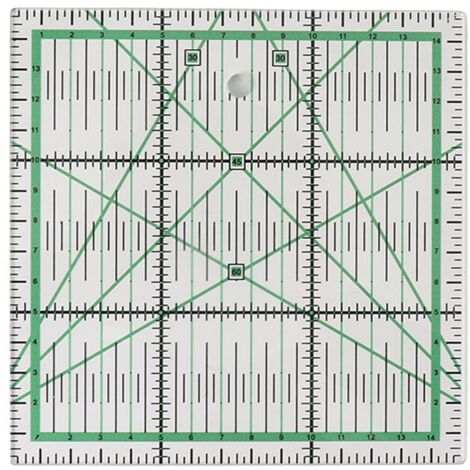 Règle de Patchwork Transparente Acrylique pour Couture Quilting avec Échelle de Mesure Précise (1/5)