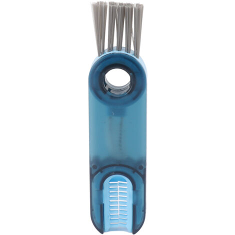 Brosse de Nettoyage 3 en 1 pour Biberons, Tétines et Interstices - Multifonctionnelle, Bleue (1/5)