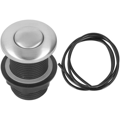 Kitchen Sink Air Switch Kit, Stainless Steel Push Button with 1.5m Hose for Garbage Disposal and Water Heater (1/5)