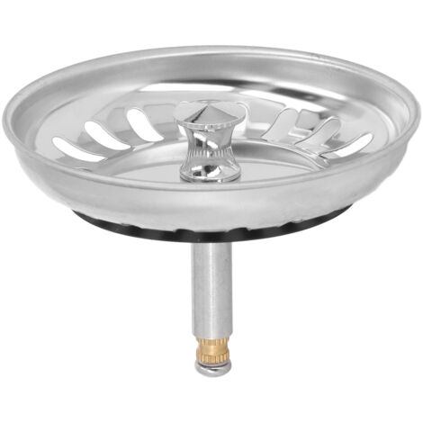 Panier de vidange et bouchon d'évier en acier inoxydable pour bonde standard 79mm (1/5)