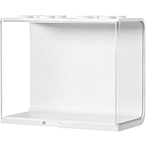 Boîte de Rangement Transparente Empilable pour Figurines - Étui de Présentation en ABS pour Collections et Jouets - Grand Modèle Blanc (1/5)