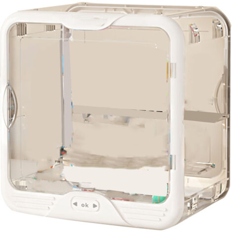 Boîte de Rangement Transparente Empilable pour Figurines - Protection Anti-Poussière en Acrylique, Blanc (1/5)