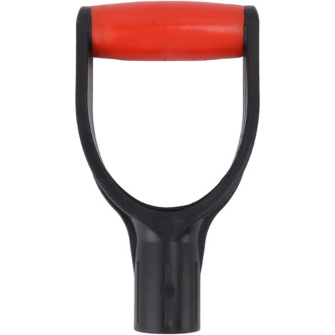 Manche de Pelle Renforcée en Silicone 32mm Diamètre Intérieur, Poignée Ergonomique pour Outils de Jardinage, Bêche et Râteau, Rouge et Noir (1/5)