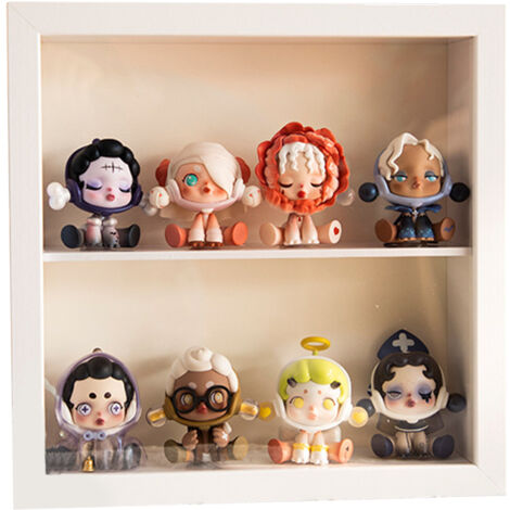 Boîte de Vitrine pour Figurines Anime - Épaisse et à Un Seul Compartiment pour Collection Jouets Miniatures Blanc (1/5)