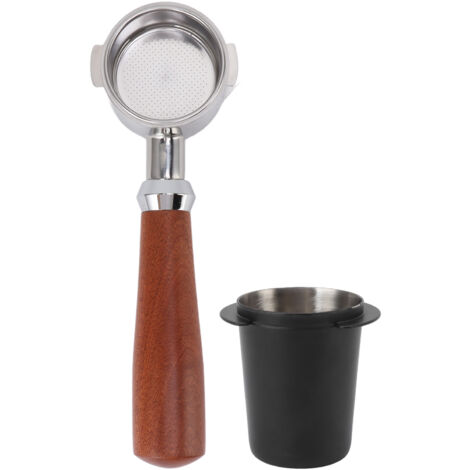 Portafiltre Nu 51mm 2 Oreilles Détachable avec Ramasse-Mouture pour Machines à Café 51mm Noir (1/5)