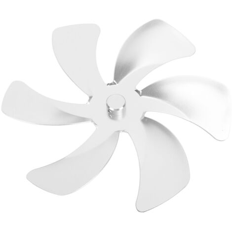 6 Pales de Ventilateur de Poêle en Alliage d'Aluminium - Améliore la Circulation d'Air Chaud - Remplacement pour Ventilateur de Cheminée - Argenté (1/5)