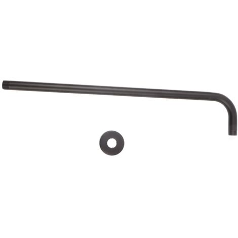 Bras de Douche en Acier Inoxydable Noir 52cm - Rallonge pour Tête de Douche, Accessoires Salle de Bain