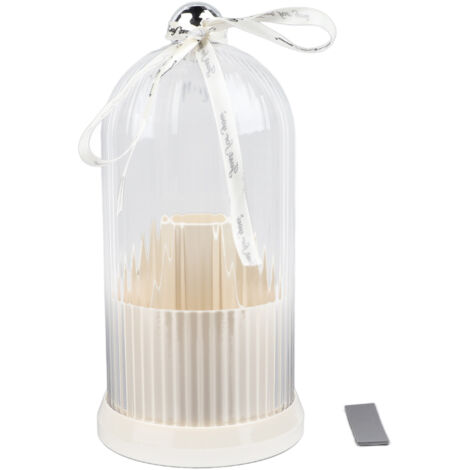 Étui de Rangement à 360° pour Pinceaux de Maquillage, Organisateur Anti-Poussière et Imperméable pour Cosmétiques et Rouge à Lèvres, Couleur Blanc Laiteux (1/5)