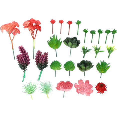 27 Mini Plantes Succulentes Artificielles en PVC Souple pour Décor d'Intérieur DIY - Texture Réaliste et Détails Fins (1/5)
