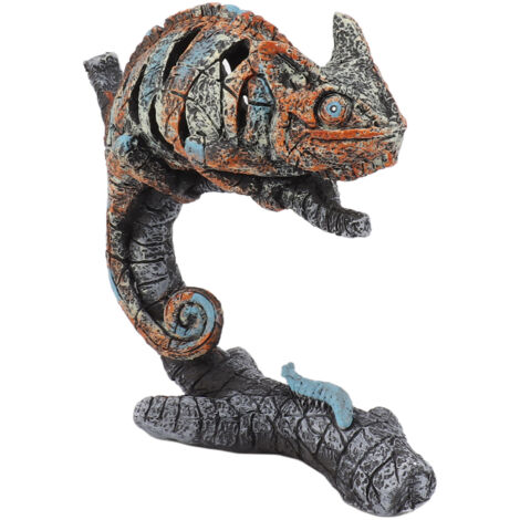 Statue de Caméléon en Résine - Figurine Animal Sauvage pour Déco Bureau et Intérieur (1/5)
