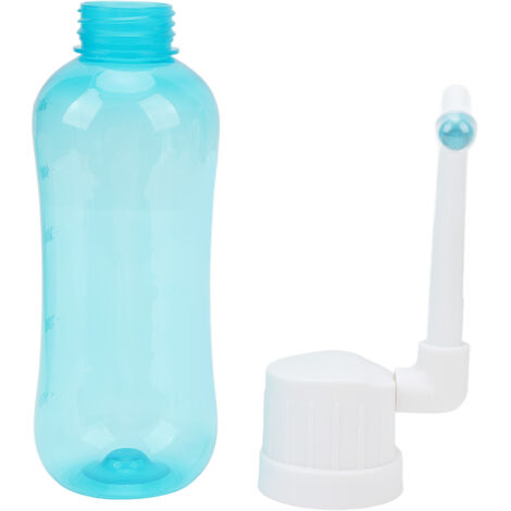 Bidet Portable de Voyage 500ml - Lavage Intime Femme, Douchette Hygiénique Bleue avec Coude (1/5)