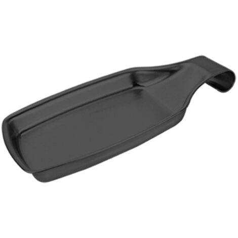 Support à cuillère en acier inoxydable 304, design carré moderne et élégant, rangement pratique pour ustensiles de cuisine, couleur noire. (1/5)