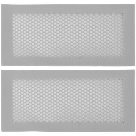 2 Pièces Couverture de Ventilation Sécurisée pour Bébé, Protection Douce en Silicone pour Plancher, Anti-Débris et Insectes, Gris (1/5)