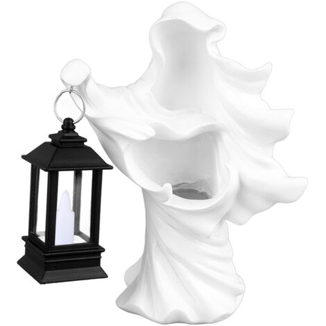 Lanterne Messager des Enfers en Résine - Statue Fantôme Halloween pour Décoration Effrayante de Jardin et Fête Thématique (1/5)