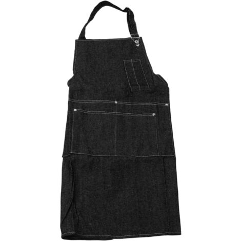 Tablier de Travail en Toile avec Poches Multiples, Résistant et Polyvalent pour Atelier ou Maison, Noir (1/5)