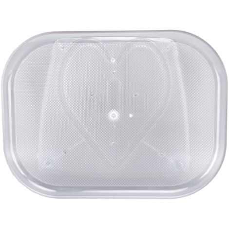Plateau tournant réfrigérateur organisateur transparent rectangulaire pour rangement condiments cuisine grande taille (1/5)