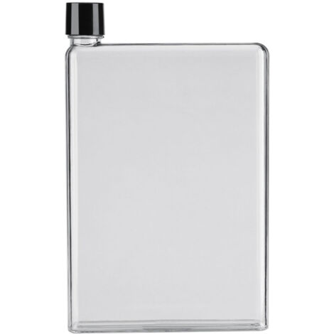 Gourde plate A5 portable pour sport, camping, fitness - 350ml blanc, idéale pour voyage et activités extérieures. (1/5)