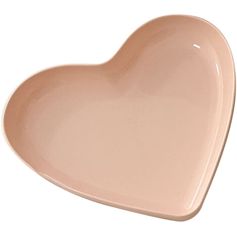 Plateau de Service en Forme de Cœur en Plastique Facile à Nettoyer, Idéal pour Mariage Fête Dîner, 1 Pièce (1/5)