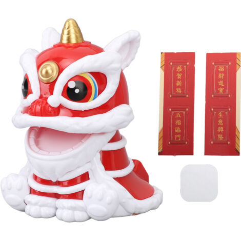 Lion Ornement Solaire Automatique Hochement Tête Porte-Bonheur Décoration Voiture Cadeau Énergie Solaire (1/5)