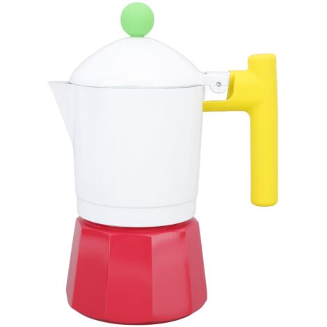 Cafetière Italienne Moka en Alliage d'Aluminium pour Cuisinière - Parfaite pour Maison, Bureau et Voyage - Rouge (1/5)