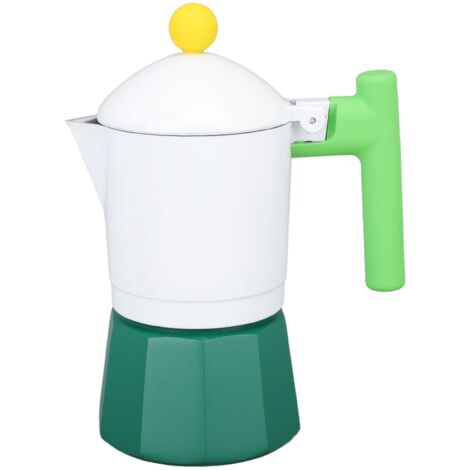 Cafetière Italienne Moka en Alliage d'Aluminium pour Cuisinière - Parfaite pour Maison, Bureau et Voyage, Version Verte (1/5)