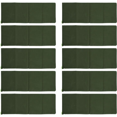 10 Sacs de Sable Anti-Inondation Réutilisables 600D Polyester, Barrière de Protection pour Porte, Fenêtre, Garage et Sous-sol, Vert Foncé (1/5)
