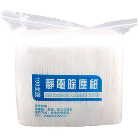100 Lingettes Électrostatiques Jetables pour Dépoussiérage - Recharge pour Serpillière Anti-Static - Nettoyage Maison (1/5)