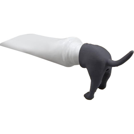 Dispensateur de Dentifrice Amusant en Forme de Chien - Couvercle Gris pour Tube (1/5)