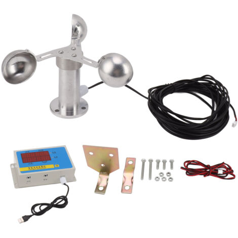 Anémomètre pour Grue à Tour - Dispositif d'Alarme Vent avec Contrôleur de Vitesse 220V pour Station Météo et Applications Ferroviaires