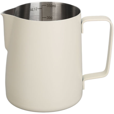 Pitcher à lait inox 350ML pour mousse à café - Bec pointu design fleur - Idéal café maison et barista (1/5)