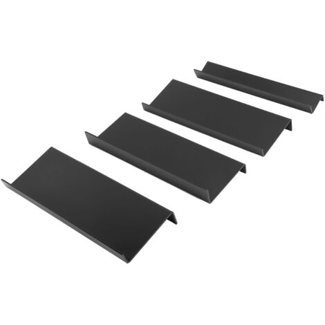 Organisateur d'épices pour tiroir 4 niveaux, insert ajustable grande capacité, installation facile, rangement pour placard de cuisine noir