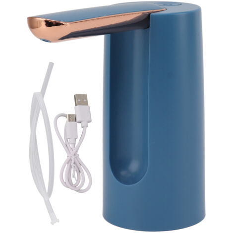 Distributeur d'Eau Rechargeable USB 800mAh Vitesse Réglable Détection Automatique pour Bidon et Seau Bleu
